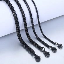 Load image into Gallery viewer, Men's Women's Black Stainless Steel Bracelet Box Chain Bracelets 2020 Dropshipping Wholesale Jewelry Hip Hop KBB12