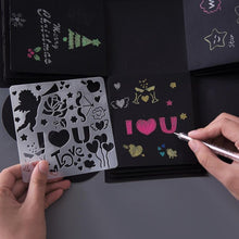 Load image into Gallery viewer, 5Pcs/Set Children's Ruler Cutout Painting Template Hand Account Album Theme Lace Ruler Drawing Board Stencil Decoration Tools For Kids Drawing Education Toy