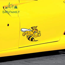 Load image into Gallery viewer, EARLFAMILY Cartoon Car Styling Strong Bee Car Stickers Motorcycle Helmet Vinyl Bumblebee Decal Bumpers Car Accessories