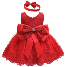 Load image into Gallery viewer, Luxury Modern Baby Girl Christmas Dress Newborn Baby Girls Bow Dresses For Baby 1st Year Birthday Party