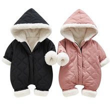 Load image into Gallery viewer, Modern Elegant Winter Children's baby Plush Thickened Cotton Jumpsuit Jacket For New Baby Boys and Girls
