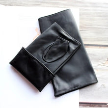 Load image into Gallery viewer, Long Sheepskin Half Finger Gloves Women's Leather Car Driving Men's Outdoor Motorcycle Riding Fingerless Sun Protection