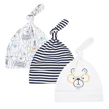Load image into Gallery viewer, Printed Baby Hats & Caps For Newborn Baby Accessories In Elegant Modern Design Set Of 3PCS For Baby Kids