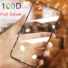 Load image into Gallery viewer, 100D Curved Edge For iPhone 7 8 6 6S Plus 11 12 Pro Max Mini Screen Protector iPhone X XR XS Max Glass Full Cover Glass HD 9H Tempered Glass Screen Protector for iPhone