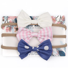 Load image into Gallery viewer, Cute Bow Baby Headband for Girl Nylon Head Bands Turban Newborn Headbands Hairbands for Kids Baby Hair Accessories For Baby