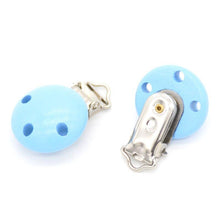 Load image into Gallery viewer, Wooden Baby Children Pacifier Holder Clip Infant Cute Round Nipple Clasps For Baby Product