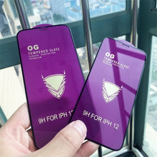 Load image into Gallery viewer, 3PCS Tempered Glass OG Screen Protector for iPhone 14 13 12 11 Pro XS Max X XR Full Glue Cover Big Curved 7 8 Full Coverage Screen Protector iPhone Glass Screen Protector