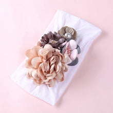 Load image into Gallery viewer, Handmade Flower Baby Headbands For Newborn Girls Nylon Elastic Hair Bands Headwear For Baby Girls