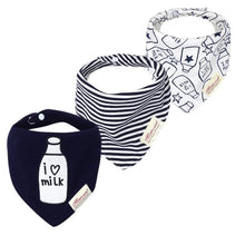 Load image into Gallery viewer, Moder 3PCS Baby Bibs Bandanna Lot Cotton Multi-style Triangle Cartoon For Infant Boys And Girls