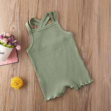 Load image into Gallery viewer, Luxury Modern Baby Kids Boy and Girl Infant Romper Jumpsuit Cotton Outfits Set Ribbed Solid Clothes For Kids