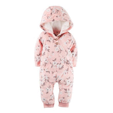 Load image into Gallery viewer, Modern Popular Fashion Newborn One Piece Fleece Hooded Jumpsuit Long Sleeved Baby Body suits Romper For Girls and Boys Kids