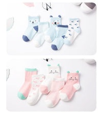 Load image into Gallery viewer, Luxury Modern 5pair Socks Set Kids Soft Cotton Socks Baby Cute Cartoon Warm Dots Fashion Sport Socks For Firls and Boys Kids