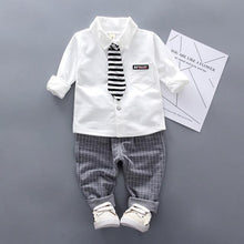 Load image into Gallery viewer, Newborn Baby Boys Clothes Formal Party Clothing Sets Tie Shirt and Pants Outfits Set 0-4 Year For Boys In Modern Style