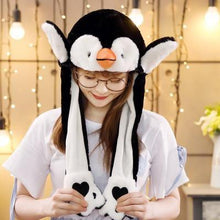 Load image into Gallery viewer, Modern Elegant Winter Interesting Girls Animals Ear Moving Jumping Hats Children and Adults Women Warm Rabbit Winter Caps In Modern Design
