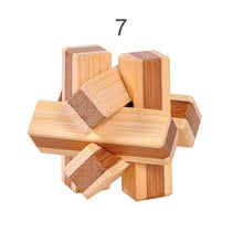 Load image into Gallery viewer, 12 Style Brain Teaser 3D Wooden Interlocking Puzzles Game Toy Bamboo Small Size For Adults Kids