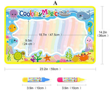 Load image into Gallery viewer, Magic Water Painting Drawing Mat & 2 Pens Doodle Board Coloring Books for Kids Children Educational Toys