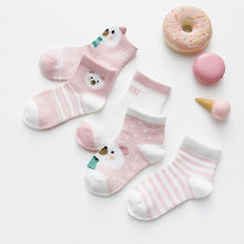 Load image into Gallery viewer, 5Pair Set Cotton Baby Girls Socks Thin Summer Breathable Mesh Kids Toddler Socks Cute Cartoon Children Socks Infant Socks for Kids