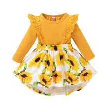 Load image into Gallery viewer, Baby Girl Flower Dress Pretty Bow Outfits Long Sleeve Toddler Girl Unique Design Perfect Gift