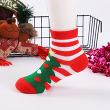Load image into Gallery viewer, 5Pairs Baby Christmas Socks for Lovely Boy/Girls, Cotton Red Gift Socks In elegant New Year Christmas Style For Baby Kids Set