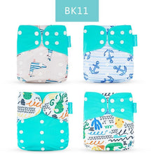 Load image into Gallery viewer, 4pcs/set Washable Eco-Friendly Cloth Diaper Cover Adjustable Nappy Cloth Diapers Cloth Nappy For Baby Boys and Grils Baby