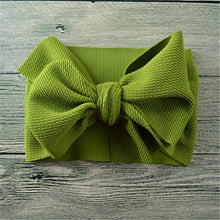 Load image into Gallery viewer, Newborn Large Bow Headwrap for Baby Girl Fabric Messy Bow Headband Turban Bowknot Tie