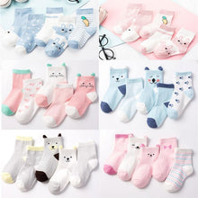 Load image into Gallery viewer, Luxury Modern 5pair Socks Set Kids Soft Cotton Socks Baby Cute Cartoon Warm Dots Fashion Sport Socks For Firls and Boys Kids