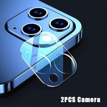 Load image into Gallery viewer, 3 In 1 2PCS Front+Back+Lens Full Cover Tempered Glass Film For iPhone 12 11 Pro Max Mini Screen Protector For iPhone 13 Pro Max Glass Temper Glass Film Temper Glass Film Premium HD Clarity Anti-Fingerprint/Scratch for iPhone