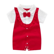 Load image into Gallery viewer, Modern Luxury New Born Baby Summer Gentleman Rompers for Baby Boys Cotton Jumpsuit 0-12M