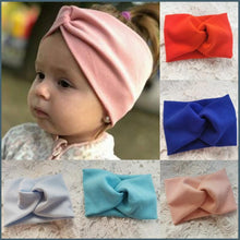 Load image into Gallery viewer, New Autumn Winter Baby Hat Soft Elastic Cotton Newborn Baby Girl Hat Kids Cap Bow In Modern Turban Design