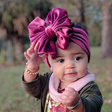 Load image into Gallery viewer, New Large Bow Baby Headband Velet Soft Bowknot Girl Accessories Hair Solid Messy Bows Toddler Headbands Baby Head Wraps Turban Big Bow for Girls