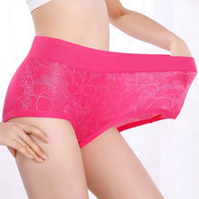 Load image into Gallery viewer, New Arrival Sexy Briefs Lady Soft Lace Printing Bamboo Fiber Plus Size 6XL Women's Underwear Woman Mother Panties
