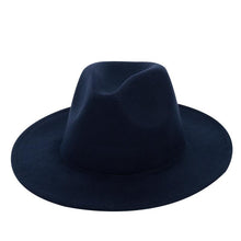 Load image into Gallery viewer, Ladies Men's Cotton Fedora Hat Luxury Fedora Hats Wide Brim Fedora Hats Gentleman Elegant Ladies Winter Autumn Wide Brim Hat UV Protection Hat Party Hats
