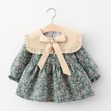 Load image into Gallery viewer, Toddler Baby Girls Dress Autumn Long Sleeve Kids Bow Princess Collar Dresses Costume