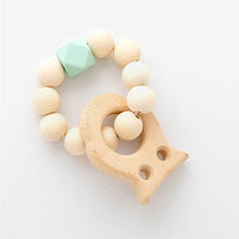 Load image into Gallery viewer, Modern Baby Silicone Wooden Nursing Bracelets Wood Teether Silicone Beads Teething Wood Rattles Toys for Baby
