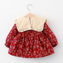 Load image into Gallery viewer, Toddler Baby Girls Dress Autumn Long Sleeve Kids Bow Princess Collar Dresses Costume