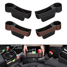 Load image into Gallery viewer, Multifunctional Car Seat Gap Storage Box Cup PU Leather Pocket Catcher Organizer Phone Bottle Cups Holder Car Accessories