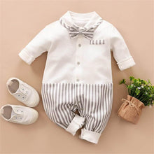 Load image into Gallery viewer, Luxury Modern Baby Boy Infant Rompers Baby Clothes Kids With Bow Modern Baby Costume Suit