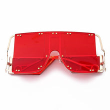 Load image into Gallery viewer, Luxury Modern NEW Fashion Square Oversized and Big Frame Woman and Ladies SunglasseBrand Metal Rivet Trend Unique Female Eyewear Wth UV 400 Protection