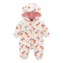 Load image into Gallery viewer, Baby Rompers Long Sleeve Zip Hooded Jumpsuits Playsuits for Toddler Boy/Girl For Autumn and Winter Season
