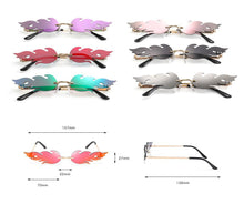 Load image into Gallery viewer, NEW 2021 Fashion Fire Flame Sunglasses For Women With Brand Design Rimless Wave Eyewear Luxury Trending Narrow Style