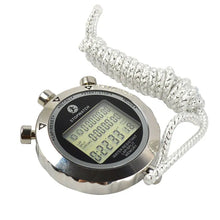 Load image into Gallery viewer, Waterproof Digital Stopwatch Metal 1/1000 Seconds Handheld LCD Display Chronograph Outdoors Timer Counter Sports Watch Relogio