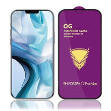 Load image into Gallery viewer, 3PCS Tempered Glass OG Screen Protector for iPhone 14 13 12 11 Pro XS Max X XR Full Glue Cover Big Curved 7 8 Full Coverage Screen Protector iPhone Glass Screen Protector