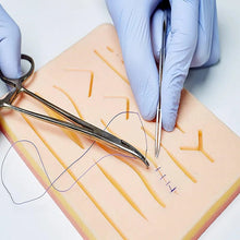 Load image into Gallery viewer, Human Traumatic Silica Gel Suture Material Skin Pad Set Medicine Practice Surgical Suture Training Kit Medical Equipment