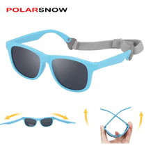 Load image into Gallery viewer, Kids Sunglasses Polarized with Strap for Girls Boys TPEE Flexible Frame UV400 Sun Glasses for Baby Toddler kids 0-2 and 2-8
