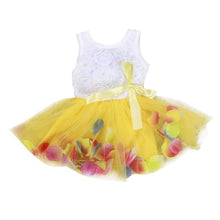 Load image into Gallery viewer, Luxury Modern Handmade Girls Sweetness Flower Kids Dress Princess Summer Sleeveless Mini Tutu Dress Childs Bow Pink Yellow Red Girls Clothing Dress