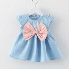 Load image into Gallery viewer, Children's Wear Dress Girls Dresses For Party and Wedding with 100% Cotton Striped Lapel Fly Sleeves