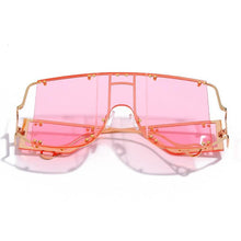 Load image into Gallery viewer, Luxury Modern NEW Fashion Square Oversized and Big Frame Woman and Ladies SunglasseBrand Metal Rivet Trend Unique Female Eyewear Wth UV 400 Protection