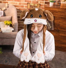 Load image into Gallery viewer, Modern Elegant Winter Interesting Girls Animals Ear Moving Jumping Hats Children and Adults Women Warm Rabbit Winter Caps In Modern Design