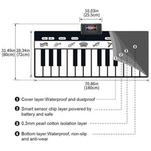 Load image into Gallery viewer, Electronic Musical Piano Mat Keyboard Baby Crawling Touch Play Game Carpet Mat Educational Musical Instrument Toy For Kids
