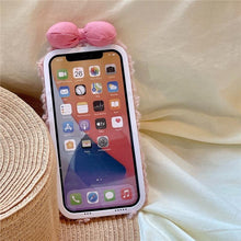 Load image into Gallery viewer, Fluffy Warm Cover Case For Iphone 13 12 11 Pro Xs Max X Xr Cases 3D Cartoon Bow Ear Furry Fluffy Warm Case For Iphone 7plus 8plus 12pro Phone Case